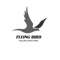 Obraz premium flying bird logo design vector