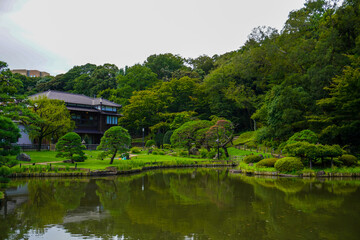 Fototapeta premium Higo Hosokawa Japanese Garden in Tokyo, Japan