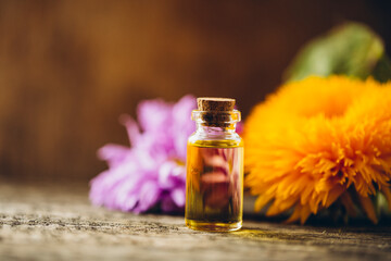 essential oil and lavender