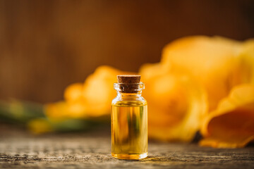 bottle of oil and spices