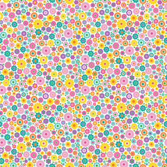 colorful small floral seamless pattern