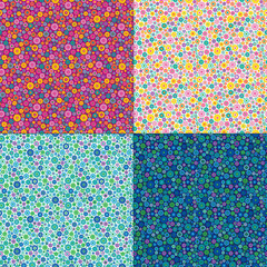 colorful small floral seamless patterns