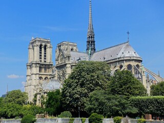 Fototapeta na wymiar Paris, France - July 2018: Notre Dame de Paris