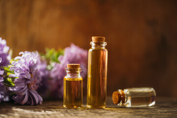 essential oil and lavender