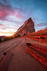 Red Rocks at sunrise, near Denver Colorado - obrazy, fototapety, plakaty