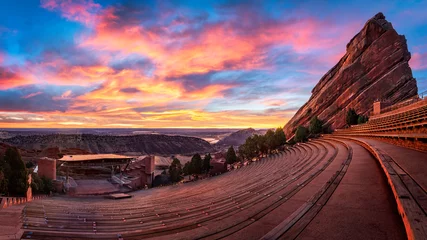 Foto op Canvas Red Rocks at sunrise, near Denver Colorado © ipivorje