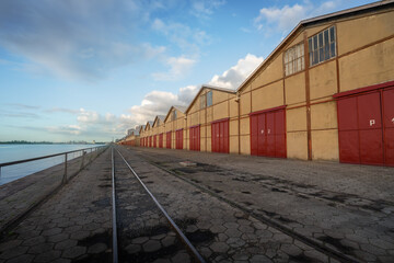 Obraz premium Warehouses of Maua Pier (Cais Maua) - Porto Alegre, Rio Grande do Sul, Brazil