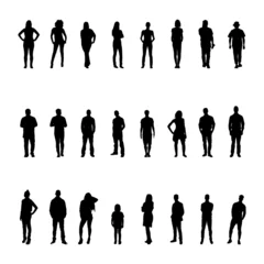 Silhouette Menschen auf weißem Hintergrund, Illustration © TATTA
