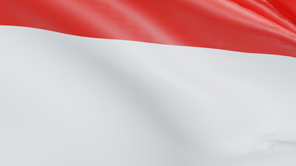 Background 3D rendering illustration, Indonesia's independence day 17 August. Country flag.