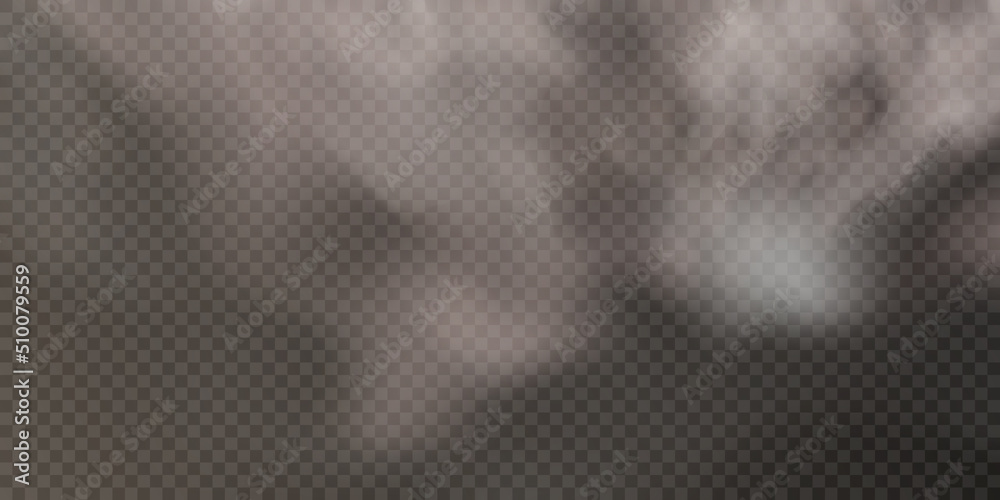 Aufkleber translucent smoke isolated on a transparent background. steam effect special effect. vector texture 