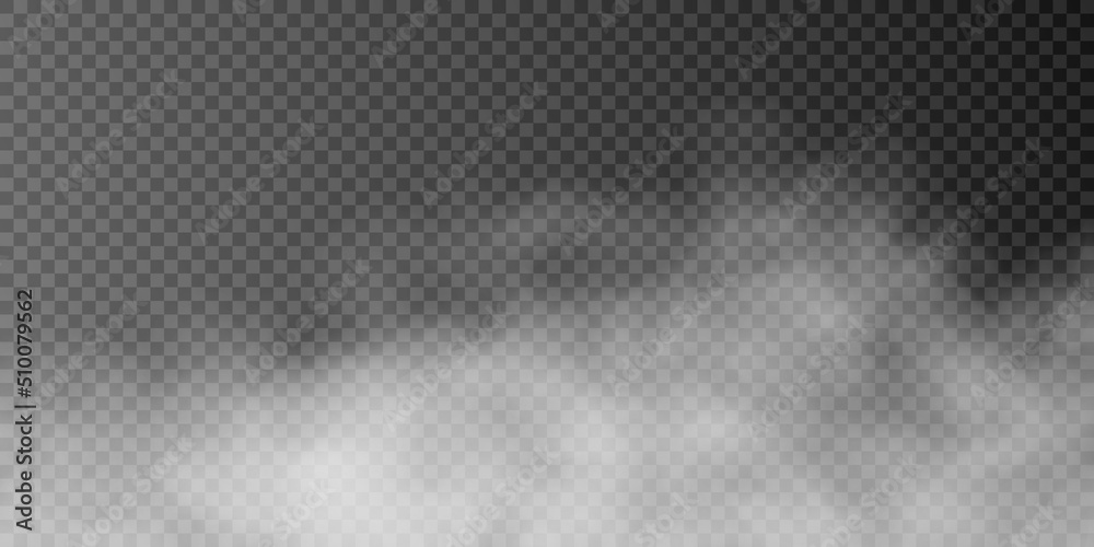 Aufkleber translucent smoke isolated on a transparent background. steam effect special effect. vector texture 