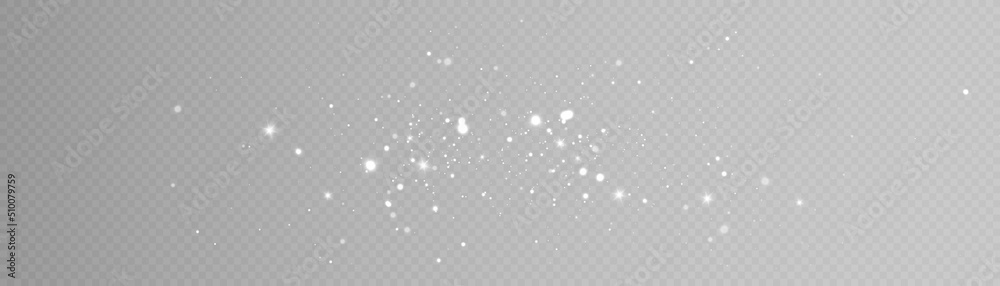 Poster Light effect with lots of shiny shimmering particles isolated on transparent background. Vector star cloud with dust.