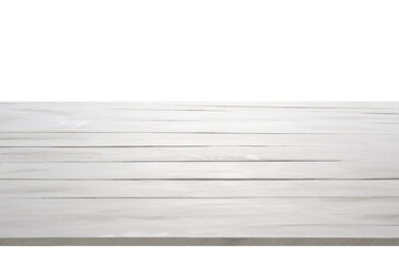 White wood plank on 45 degree angle, isolated on white background