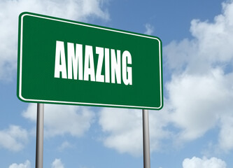 Amazing sign for motivation concept on path to success.