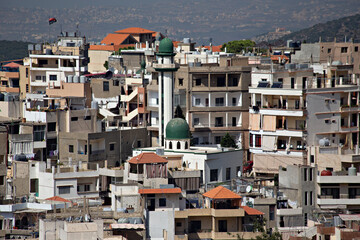 Mlita town aerial view, Lebanon