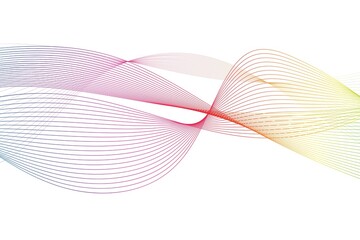 Rainbow waves on the white background. Vector illustration.
