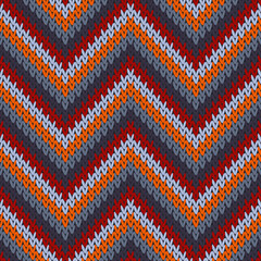 Material zigzag chevron stripes christmas knit