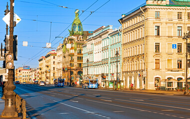 Saint Petersburg city landscape Nevsky Prospekt