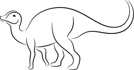 Illustration of a big dinosaur, isolated