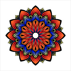 mandala vector  with beautiful colors  round decoration