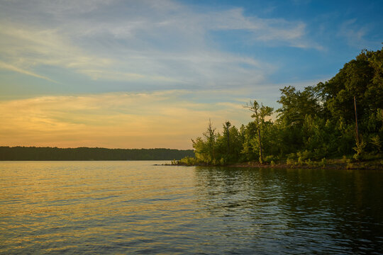 Shorline of Cave Run Lake during the evening, KY.