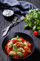 Malfatti, hot Italian spinach ricotta dumplings