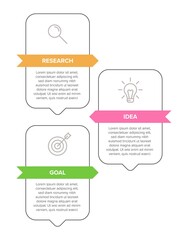 Vertical infographic design with icons and 3 options or steps. Thin line. Infographics business concept. Can be used for info graphics, flow charts, presentations, mobile web sites, printed materials.