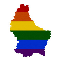 Obraz premium Sublimation textured background in colors of LGBT flag on white background. Luxembourg