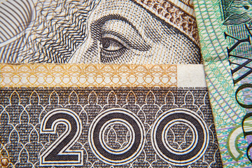 200 złotych ,polski banknot 