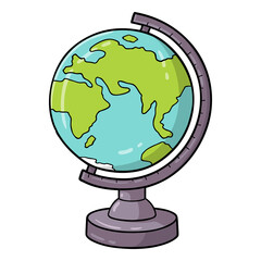 Vector illustration of cute lollipop doodle globe for children and scrap,digital stamp, t-shirt print ,greeting card,sticker,icon