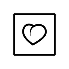 Vector icon of black squared hearts on a white background.