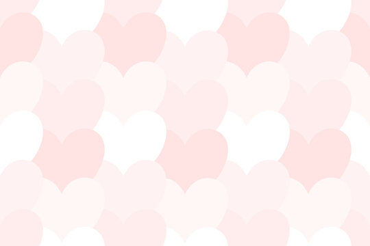 seamless background of heart symbols in pink and white colors.