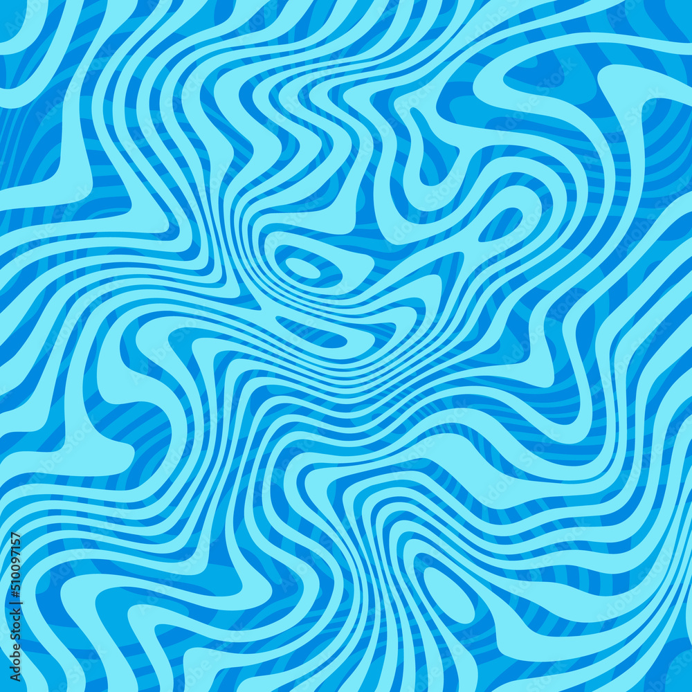 Poster blue water surface seamless pattern. vector sea ripple. abstract distort background with waves. swim