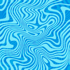 Fototapeta na wymiar Blue Water Surface Seamless Pattern. Vector Sea Ripple. Abstract Distort Background with Waves. Swimming Pool Illustration