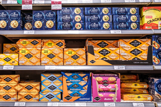 Supermarket Shelf Packets Jacobs And Carrs Biscuit Crackers