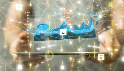 diagram Futuristic wave, Futuristic data stream