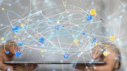 conference Digital Network and data concept 3d