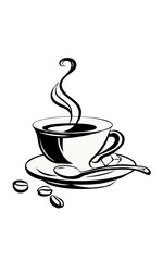 illustration design art decoration beauty postcard decor drawing digital graphics artistic outlines sketch advertising logo graphic beauty flavors coffee