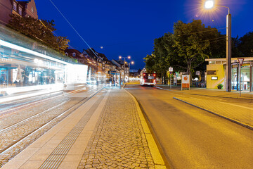 Naklejka na ściany i meble Erfurt night view of the city