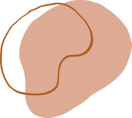 Boho Abstract Hand Drawn Organic Shapes Background Element