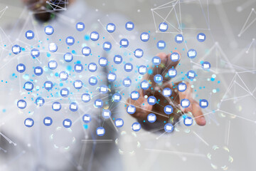 data network 3d digital info