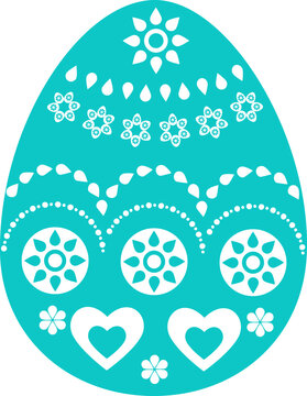 Abstract Decorative Floral Easter Egg