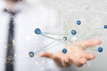 conference Digital Network and data concept 3d