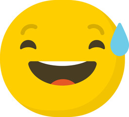 Cute Laughing Emoticon / Emoji Character Illustration