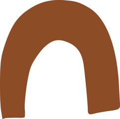 Brown Arc Shape Element