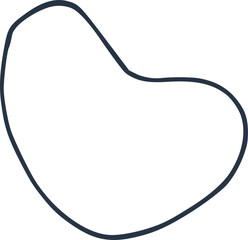 Obraz premium Black Organic Shape Line Element