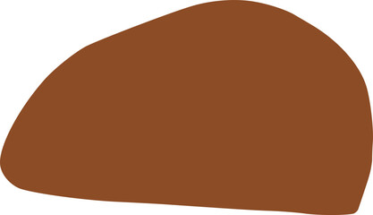 Brown Semicircle 3 Shape Element