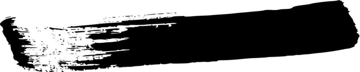 Obraz premium Black Ink Dry Stroke 4 Brush