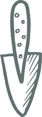 Green Shovel Doodle Illustration