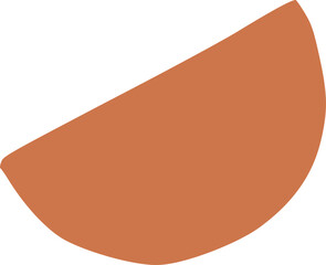 Geometric Orange Left Semicircle Shape Illustration